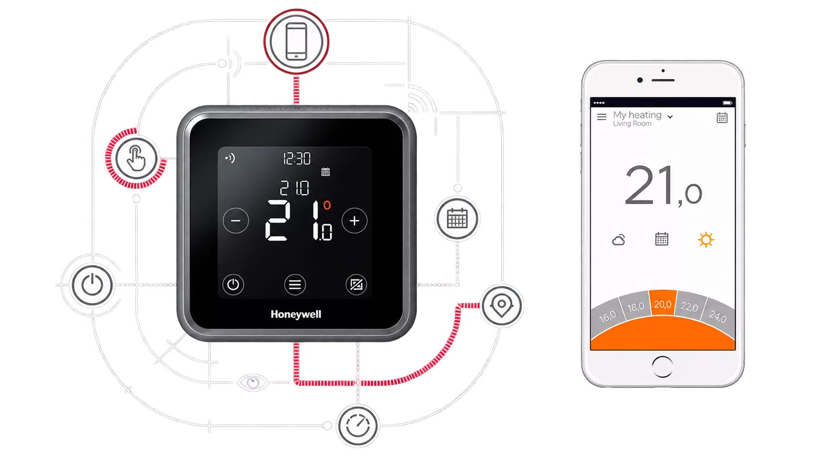 Honeywell Home Lyric T6R | Draadloze slimme thermostaat afbeelding 3